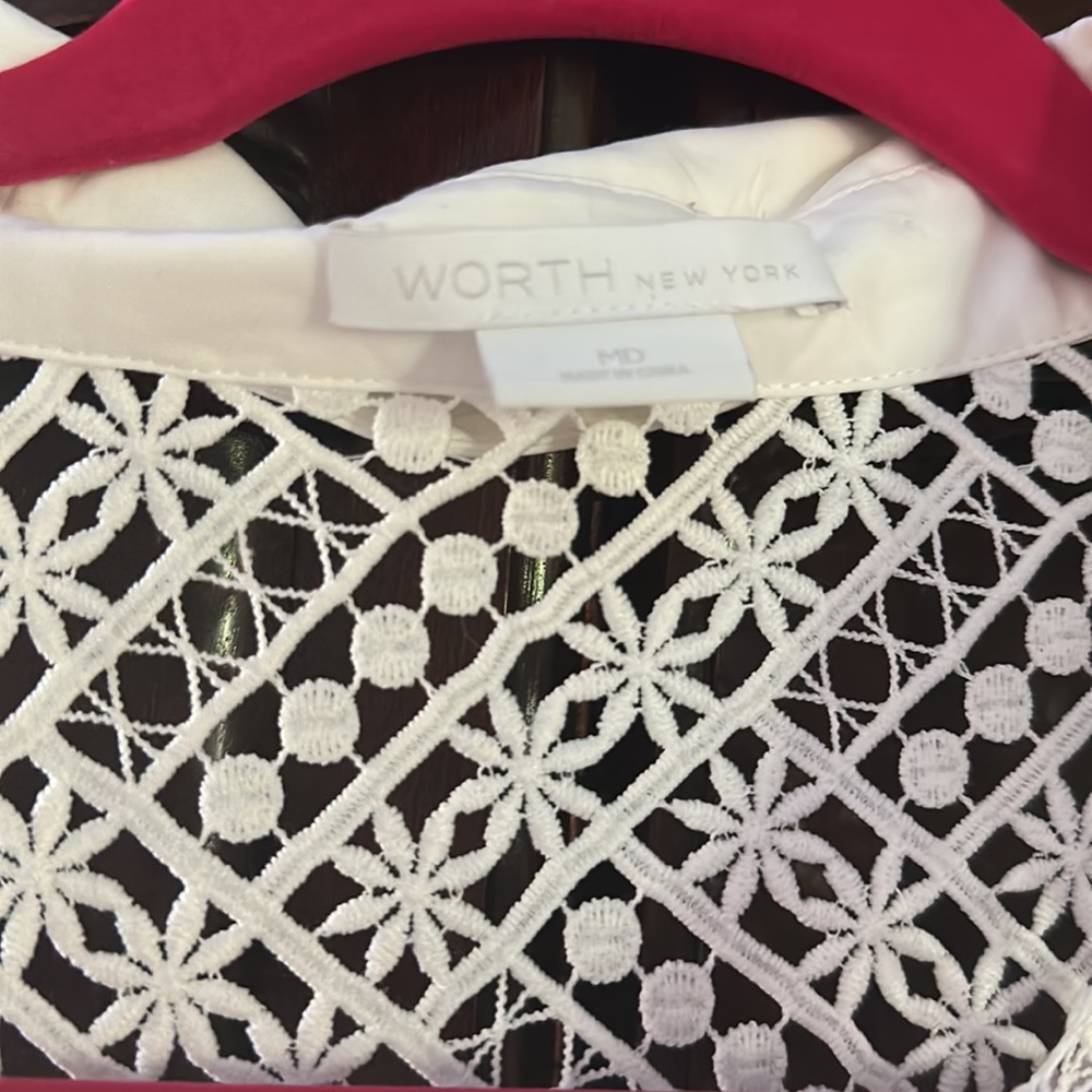 Worth Patterned See Through Blouse - image 4